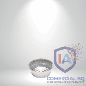 Envases de aluminio circulares descartables resistentes para hornear, conservar y transportar alimentos de Comercial BQ.