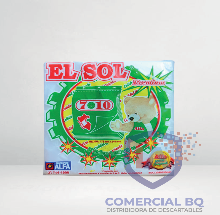 bolsas 7x10 el sol
